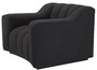 Casa Padrino Luxus Sessel Schwarz 107 x 96 x H. 78,5 cm - Leicht gebogener Wohnzimmer Sessel - Hotel Sessel - Luxus Qualit�t