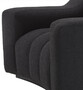 Casa Padrino Luxus Sessel Schwarz 107 x 96 x H. 78,5 cm - Leicht gebogener Wohnzimmer Sessel - Hotel Sessel - Luxus Qualit�t