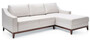Casa Padrino Luxus Ecksofa Wei� / Dunkelbraun 225 x 173 x H. 77 cm - Wohnzimmer Sofa mit Schlaffunktion - Wohnzimmer M�bel - Luxus M�bel - Luxus Interior