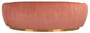 Casa Padrino Luxus Sofa Rosa / Gold 221 x 98 x H. 72 cm - Gebogenes Wohnzimmer Sofa - Wohnzimmer M�bel - Wohnzimmer Einrichtung - Luxus M�bel - Luxus Einrichtung - M�bel Luxus