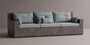Casa Padrino Luxus Sofa Hellblau / Anthrazit 270 cm - Modulares Wetterfestes Beton Sofa 
