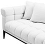 Casa Padrino Luxus Sofa Wei� / Schwarz 240 x 98 x H. 69 cm - Wohnzimmer Sofa mit 4 Kissen - Wohnzimmer M�bel - Luxus M�bel