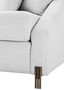 Casa Padrino Luxus Sofa Wei� / Messingfarben 223 x 94 x H. 73 cm - Wohnzimmer Sofa mit 4 Kissen - Luxus M�bel