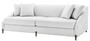 Casa Padrino Luxus Sofa Wei� / Messingfarben 223 x 94 x H. 73 cm - Wohnzimmer Sofa mit 4 Kissen - Luxus M�bel