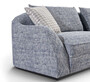 Casa Padrino Luxus Sofa Blau / Grau / Schwarz 308 x 106 x H. 83 cm - Wohnzimmer Sofa - Hotel Sofa - Wohnzimmer M�bel - Wohnzimmer Einrichtung - Hotel M�bel - Luxus M�bel - Luxus Einrichtung