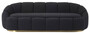 Casa Padrino Luxus Sofa Schwarz / Messingfarben 230 x 80 x H. 71 cm - Wohnzimmer & Hotel Sofa - Wohnzimmer & Hotel M�bel - Luxus Qualit�t