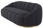 Casa Padrino Luxus Sofa Schwarz / Messingfarben 230 x 80 x H. 71 cm - Wohnzimmer & Hotel Sofa - Wohnzimmer & Hotel M�bel - Luxus Qualit�t