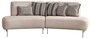 Casa Padrino Luxus Sofa mit verstellbaren R�ckenlehnen Beige / Schwarz 240 cm