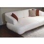 Casa Padrino Luxus Sofa mit verstellbaren R�ckenlehnen Wei� / Braun 240 cm - Luxus M�bel
