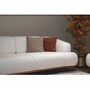 Casa Padrino Luxus Sofa mit verstellbaren R�ckenlehnen Wei� / Braun 240 cm - Luxus M�bel