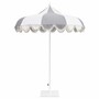 Casa Padrino Luxus Sonnenschirm Wei� / Grau  200 x H. 250 cm - Hotel & Garten M�bel VPP