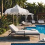 Casa Padrino Luxus Sonnenschirm Wei� / Grau  200 x H. 250 cm - Hotel & Garten M�bel VPP