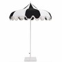 Casa Padrino Luxus Sonnenschirm Wei� / Schwarz  200 x H. 250 cm - Hotel & Garten M�bel VPP
