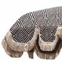 Casa Padrino Luxus Sonnenschirm im 70er Jahre Stil Schwarz / Wei� / Beige  220 x H. 240 cm - Made in Italy