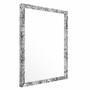 Casa Padrino Luxus Spiegel Wei� / Schwarz 97,5 cm - Quadratischer Wandspiegel