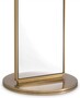 Casa Padrino Luxus Standspiegel Messing 43 x 39 x H. 159 cm - Freistehender Edelstahl Standspiegel - Schlafzimmer Spiegel - Schlafzimmer M�bel - Luxus Qualit�t