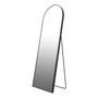 Casa Padrino Luxus Standspiegel Schwarz 55 x 10 x H. 165 cm - Ganzk�rperspiegel mit Bogen 