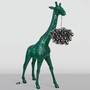 Casa Padrino Luxus Stehleuchte Giraffe Gr�n H. 230 cm - Tier Stehleuchten