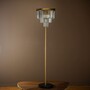 Casa Padrino Luxus Stehleuchte Gold  40 x H. 158 cm - Kristall Standleuchte