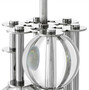Casa Padrino Luxus Stehleuchte Silber / Wei�  48 x H. 176 cm - Designer Lampe mit Kristallglas - Luxus Wohnzimmer Lampe