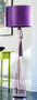 Casa Padrino Luxus Stehleuchte Lila  40 x H. 165 cm - Runde Glas Stehleuchte mit Lampenschirm - Luxus Stehleuchten - Luxus Leuchten - Luxus Interior