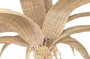 Casa Padrino Luxus Stehleuchte Palme Naturfarben  260 x H. 280 cm - Rattan Stehlampe im Palmen Design - Wohnzimmer Stehleuchte - Luxus Leuchten - Luxus Stehleuchten