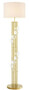 Casa Padrino Luxus Stehleuchte Gold / Wei�  48 x H. 176 cm - Designer Lampe mit Kristallglas - Luxus Wohnzimmer Lampe