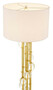 Casa Padrino Luxus Stehleuchte Gold / Wei�  48 x H. 176 cm - Designer Lampe mit Kristallglas - Luxus Wohnzimmer Lampe