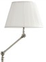 Casa Padrino Luxus Stehleuchte mit Schwenkarm Silber / Wei�  30 x H. 115-143 cm - H�henverstellbare Wohnzimmer Lampe