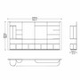 Casa Padrino Luxus TV Schrank Wei� / Grau / Kupfer 430 cm - Wohnzimmer & Hotel M�bel