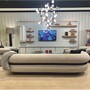 Casa Padrino Luxus TV Sideboard Wei� / Grau / Kupfer 400 cm - Wohnzimmer & Hotel M�bel