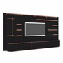 Casa Padrino Luxus TV Schrank Schwarz / Kupfer 430 cm - Wohnzimmer & Hotel M�bel