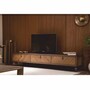 Casa Padrino Luxus TV Schrank mit 3 Schubladen Braun 240 cm - Wohnzimmer & Hotel M�bel