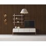 Casa Padrino Luxus TV Schrank mit 4 T�ren Wei� / Braun 220 cm - Wohnzimmer M�bel