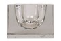 Casa Padrino Luxus Tablett 17,5 x 17,5 x H. 12,5 cm - Schweres Deko Tablett aus massivem dickwandigem Klarglas - Luxus Deko Accessoires