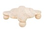 Casa Padrino Luxus Tablett 28 x 28 x H. 7,5 cm - Edles Tablett aus hochwertigem poliertem Onyx - Luxus Deko Accessoires
