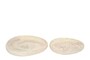Casa Padrino Luxus Tablett 2er Set Cremewei� - 2 dekorative Tabletts aus Kunstharz in transparenter Optik - Luxus Deko Accessoires