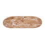 Casa Padrino Luxus Tablett Braun 60 x 30 x H. 1,7 cm - Gro�es rechteckiges Deko Tablett aus Kunstharz mit teebrauner Wirbeloptik - Luxus Deko Accessoires