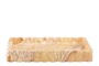 Casa Padrino Luxus Tablett Mehrfarbig 30 x 20 x H. 4 cm - Rechteckiges Tablett Petal aus hochwertigem Sandstein - Luxus Deko Accessoires