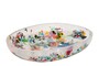 Casa Padrino Luxus Tablett Mehrfarbig 41 x 30,5 x H. 8 cm - Dekoratives Tablett aus Kunstharz in transparenter Konfetti Optik - Luxus Deko Accessoires