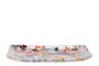 Casa Padrino Luxus Tablett Mehrfarbig 42 x 28 x H. 4 cm - Gro�es flaches Deko Tablett aus Kunstharz in transparenter Konfetti Optik - Luxus Deko Accessoires