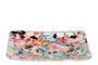 Casa Padrino Luxus Tablett Mehrfarbig 42 x 28 x H. 4 cm - Gro�es flaches Deko Tablett aus Kunstharz in transparenter Konfetti Optik - Luxus Deko Accessoires