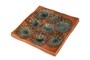 Casa Padrino Luxus Tablett Orange 31,5 x 32,5 x H. 3 cm - Deko Tablett und Wandrelief in Anemonen-Form aus feinem Porzellan - Luxus Deko Accessoires