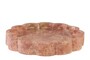 Casa Padrino Luxus Tablett Rosa  25 x H. 4 cm - Rundes Tablett Petal aus hochwertigem Pink Kalipare Marmor - Luxus Deko Accessoires