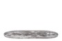 Casa Padrino Luxus Tablett Schwarz 50 x 25 x H. 1,7 cm - Rechteckiges Deko Tablett aus Kunstharz mit transparent schwarzer Wirbeloptik - Luxus Deko Accessoires