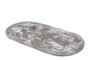Casa Padrino Luxus Tablett Schwarz 50 x 25 x H. 1,7 cm - Rechteckiges Deko Tablett aus Kunstharz mit transparent schwarzer Wirbeloptik - Luxus Deko Accessoires