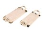 Casa Padrino Luxus Tabletts 2er Set Schwarz / Beige - Deko Tabletts aus transluzentem Kunstharz in Schwarz und Creme - Luxus Deko Accessoires