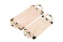 Casa Padrino Luxus Tabletts 2er Set Schwarz / Beige - Deko Tabletts aus transluzentem Kunstharz in Schwarz und Creme - Luxus Deko Accessoires