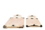 Casa Padrino Luxus Tabletts 2er Set Schwarz / Beige - Deko Tabletts aus transluzentem Kunstharz in Schwarz und Creme - Luxus Deko Accessoires
