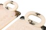 Casa Padrino Luxus Tabletts 2er Set Schwarz / Beige - Deko Tabletts aus transluzentem Kunstharz in Schwarz und Creme - Luxus Deko Accessoires